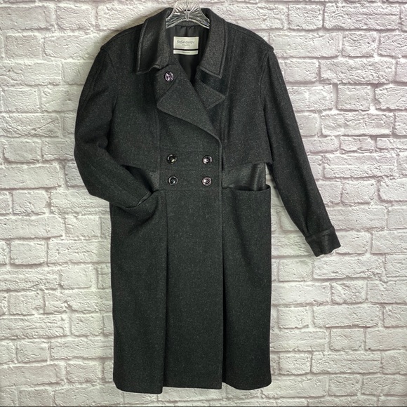 Authentic YSL Vintage Wool Trench Coat - Picture 2 of 13